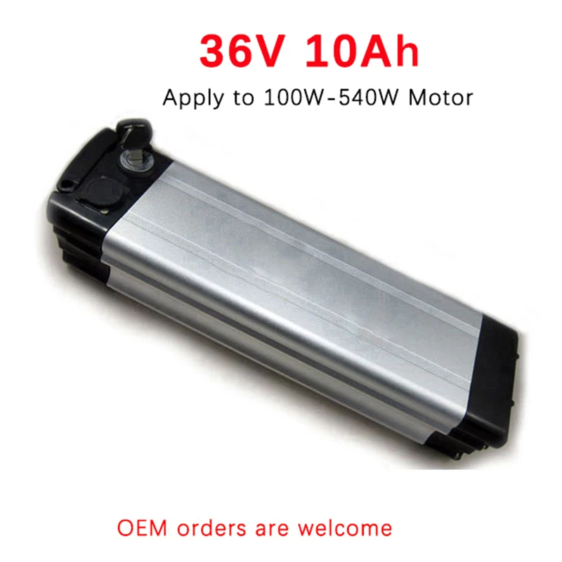 36V 10Ah 500W комплект литий ионных батарей для электровелосипеда батарея серебряного