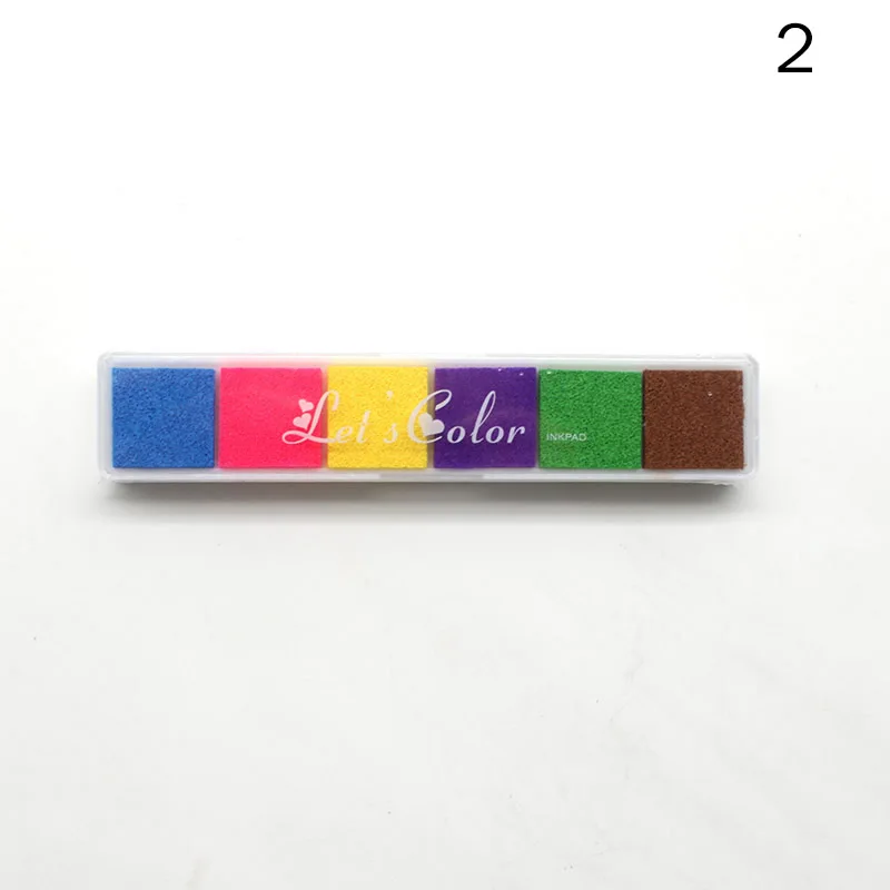 Fingerprint Ink Pad Gradient Color Rubber Inkpad Stamp Finger Print For Children Kids WXV Sale | Дом и сад