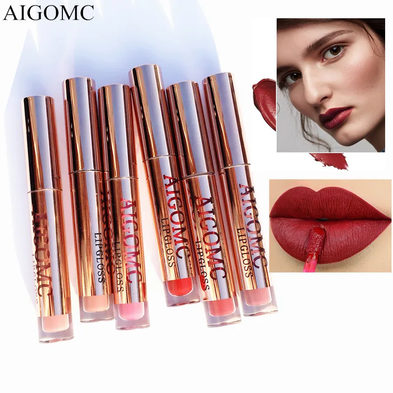 AIGOMC Высокое качество сексуальный стойкий блеск для губ натуральная жидкая помада макияж водонепроницаемый растительная эссенция помада Косметика