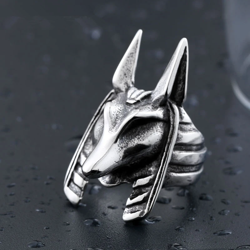 DoreenBeads Египет Миф Бог Anubis кольцо для мужчин Нержавеющая сталь панк ювелирные