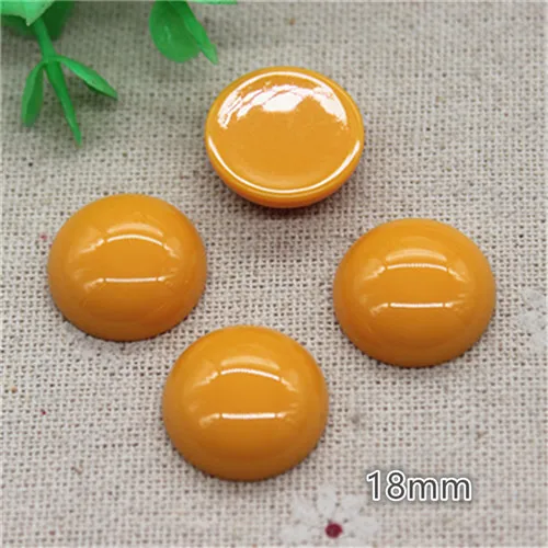 yellow 20pcs 20 шт. 18 мм милые круглые/квадратные/Ротанговые шарики из смолы в Корейском стиле, кабошон, аксессуары для рукоделия, украшение для волос, скрапбукинг - Цвет: yellow 20pcs