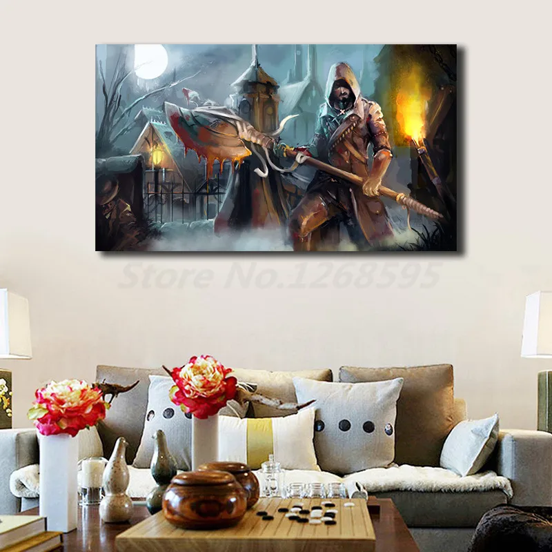 Bloodborne Jogo Wallpaper Wall Art Canvas Poster And Print Painting Decorative Picture For Office Living Room Home Decor | Дом и сад