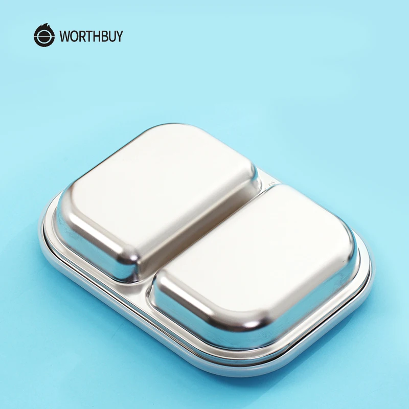 WORTHBUY японский Bento Box 304 нержавеющая сталь металлический Ланч бокс с отделениями