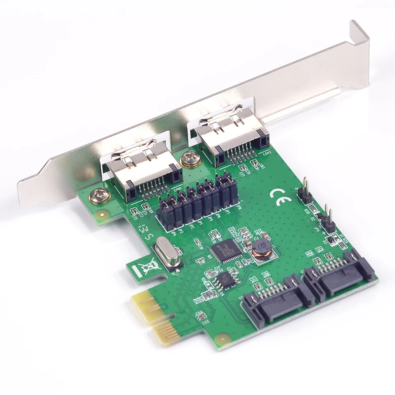 PCIE PCI express 2x eSATA SATA III Плата расширения PCI-E на SATA3 SATA3.0 6 ГБ/сек. адаптер | Компьютеры и
