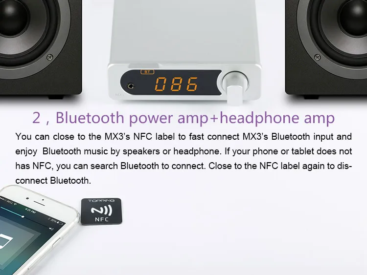 TOPPING MX3 Многофункциональный Bluetooth цифровой Hifi усилитель 40 Вт* 2 USB коаксиальный волоконный декодер усилители для наушников усилитель NFC