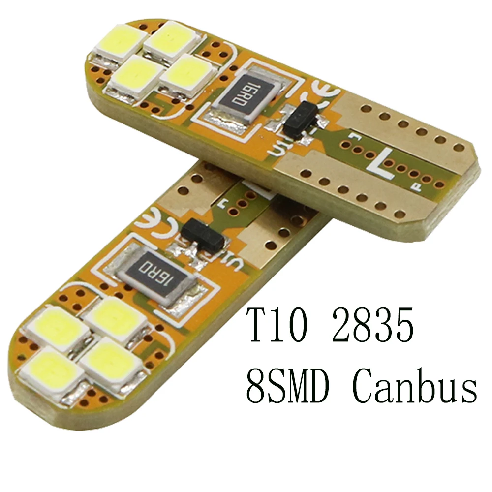 

YSY 100 шт. T10 168 194 501 w5w 8smd 2835 Светодиодная CAN-шина без ошибок для автомобильного оформления заднего хода лампа для чтения 12 в белый