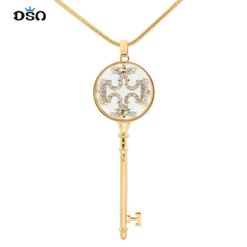 Длинная лента для ключей подвеска из горного хрусталя ожерелье модное