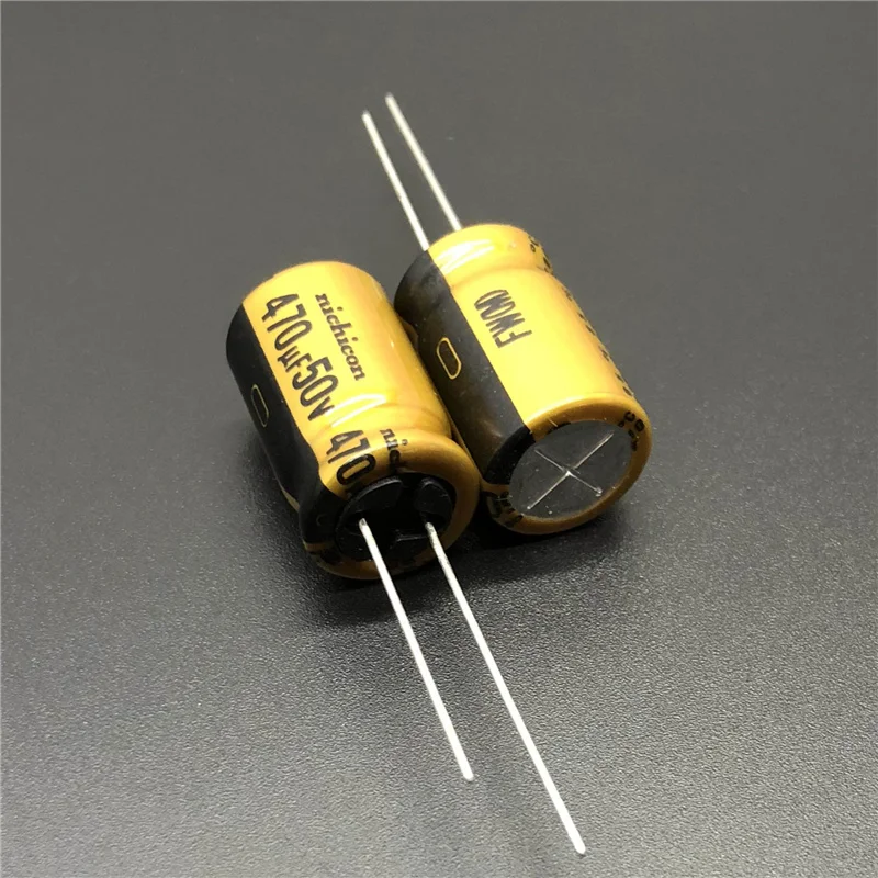 5 предметов в партии, 20 штук 470 мкФ с алюминиевой крышкой, 50В NICHICON FW серии 12,5x20 мм 50V470uF Hi-Fi аудио конденсатор с алюминиевой крышкой
