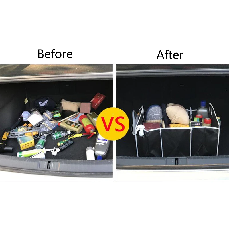 

Car Organizer Boot Stuff Food Storage Bags trunk organiser Automobile Stowing Tidying Interior Accessories Folding Collapsible