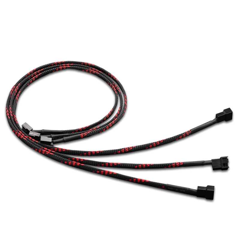 1 шт. новый черный рукав 4pin IDE Molex к 4 портовому 3Pin/4Pin охлаждающий вентилятор кабель