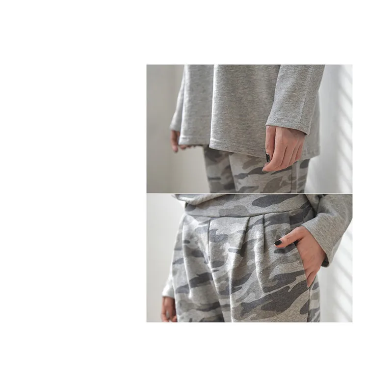 Новинка 2016 Осенний женский пижамный комплект размера плюс Женская пижама с