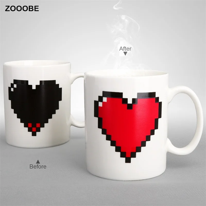 ZOOOBE 330 мл керамическая чашка для кофе с молоком Волшебная чая изменением цвета