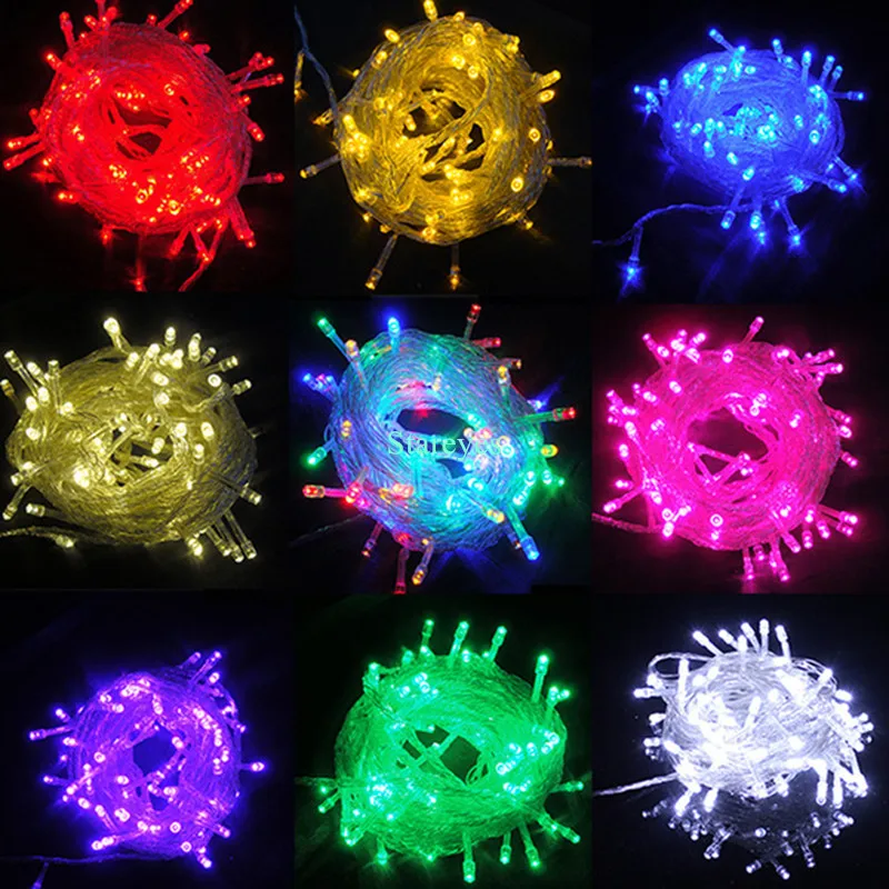 1 шт. 10 м 100LED AC110V 220 В светодиодная Праздничная гирлянда для рождественской
