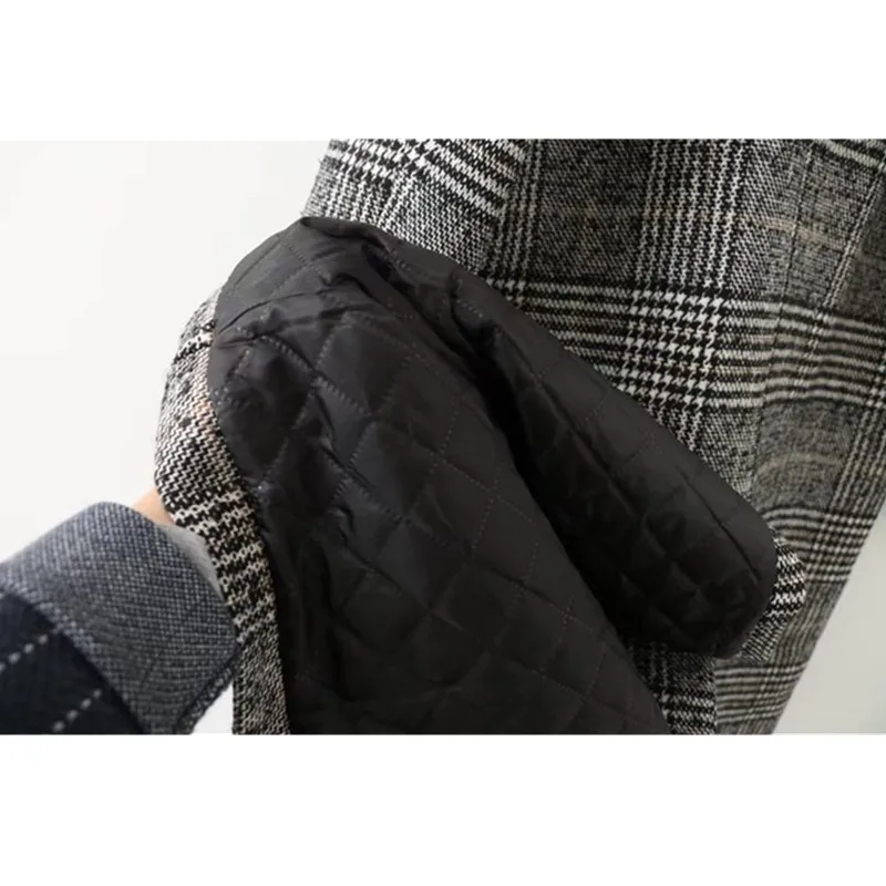 2018 женские куртки большого размера из смешанной шерсти осенне зимние шерстяные