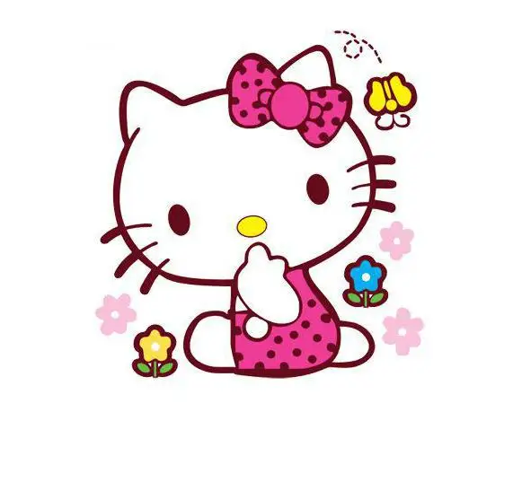 Детская комната Украшение Hello kitty мультфильм Милая наклейка на унитаз Водонепроницаемый Ванная комната Наклейка на крышку в туалете украшение - Цвет: Красный