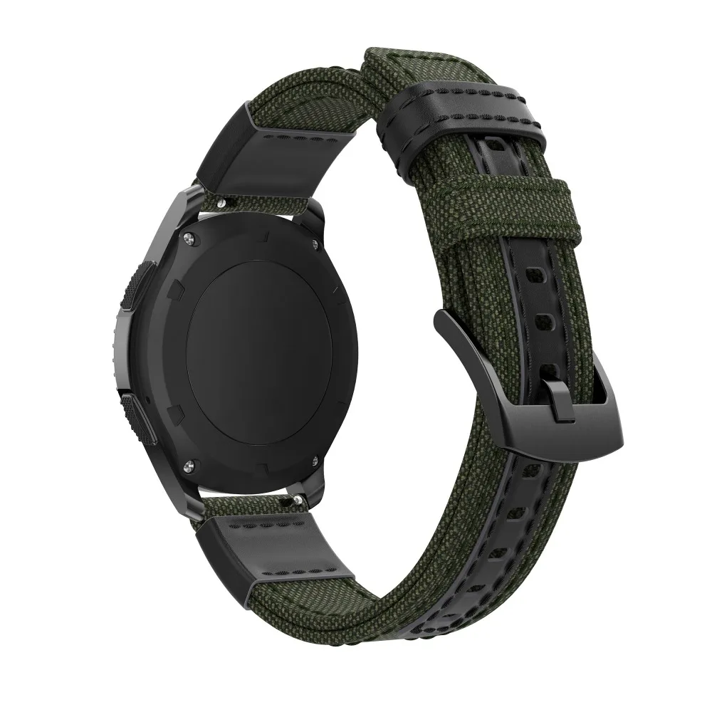 Спортивный тканый нейлоновый кожаный ремешок для часов Samsung galaxy Watch 46 мм быстрая