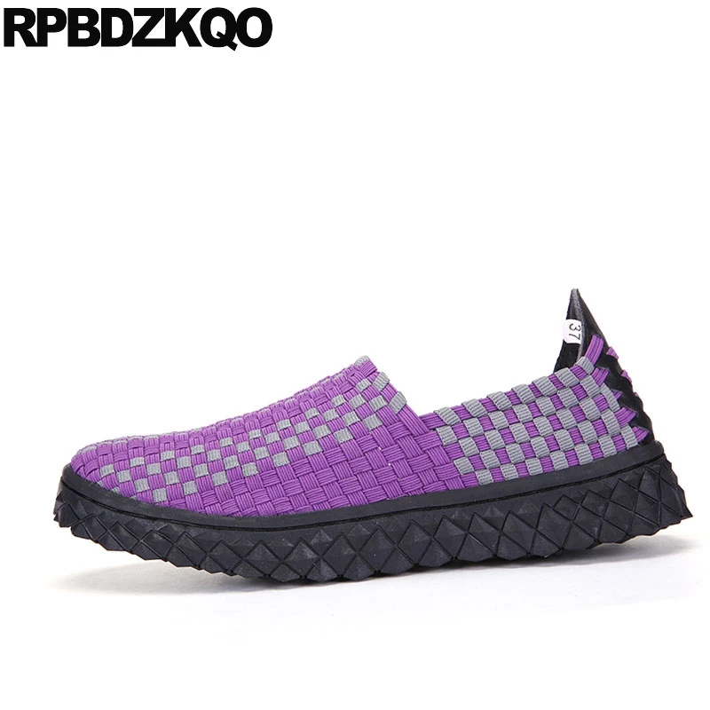 Дизайнерские кроссовки без шнуровки с круглым носком эластичные дышащие