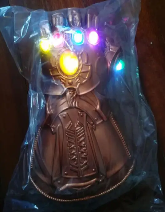 Thanos Infinity Gauntlet костюмы для косплея Бесконечность камни Led перчатки Хэллоуин