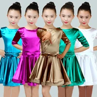 new girls lace ballroom and latin dance dresses for sale cha cha rumba samba jive long sleeves children teen latino dress