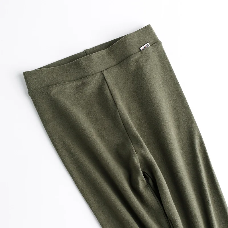 

Large Size Underpants New Autumn Winter Warm Ladies Small Narrow Feet Elastic Outside Wear Pure Color Women Clothing Legging