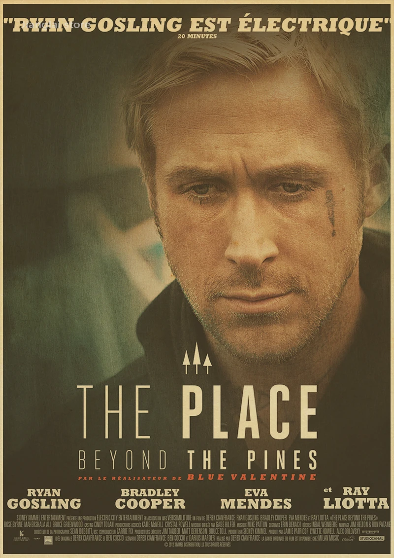 K148 Место за соснами Ryan Gosling2 кино искусство настенный Декор ретро постер винтажный печать - Цвет: K148