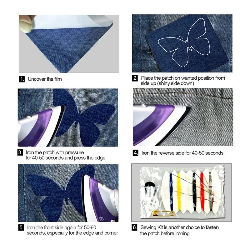Железные джинсовые нашивки для одежды джинсы Diy украшения ремонт рабочих брюк 25