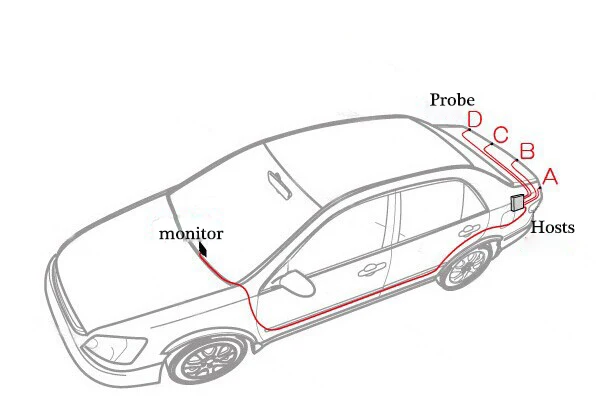 Голосовой комплект автомобильных датчиков парковки 4 датчика 22 мм Подсветка