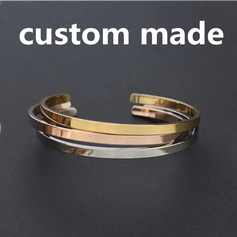 Custom(gold Серебро/розовое золото/золото буквы браслет у вас есть мое сердце Шарм манжеты браслет Индивидуальный Браслеты с гравировкой - Окраска металла: Custom(gold
