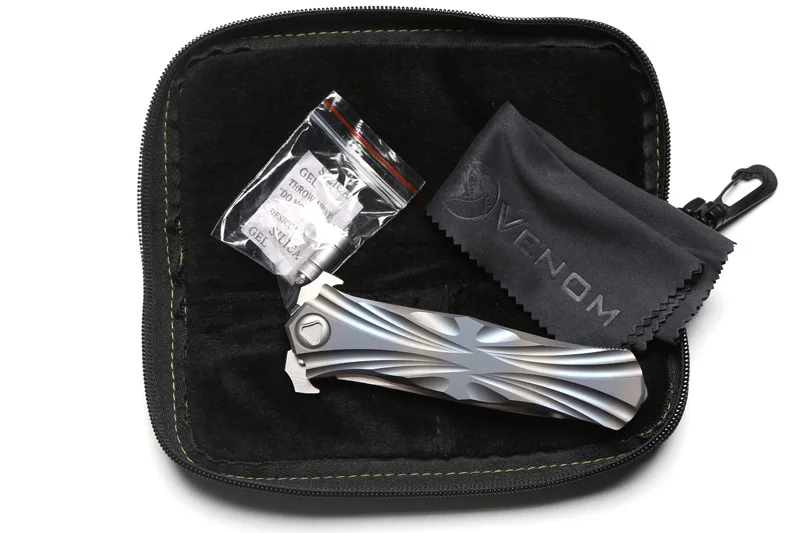 Нож VENOM T Kevin John M390 с титановой ручкой и шариковым подшипником складной нож для