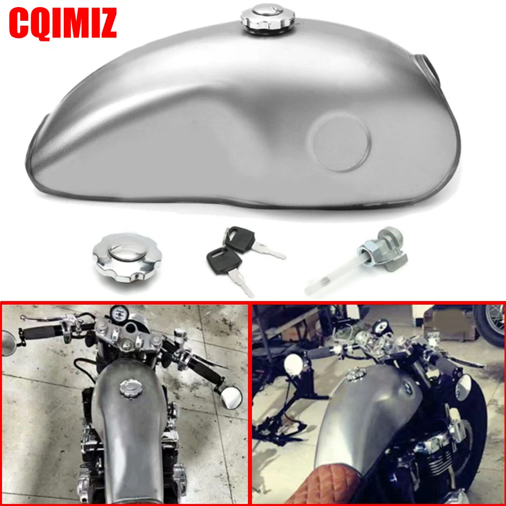 Мотоциклетный топливный бак 2 6 галлонов Для Yamaha Suzuki Honda CB XS SR XV MOJAVE 750 Bobber Cafe Racer