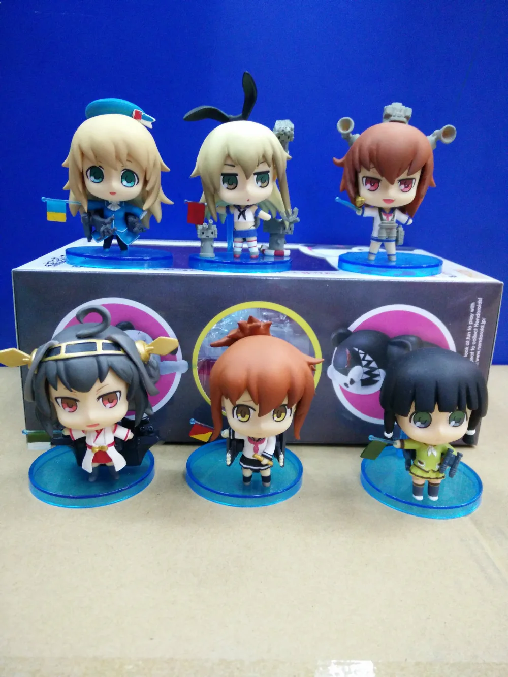 Аниме фигурки HKXZM 6 шт./компл. коллекция кантай Shimakaze Haruna Nagato Akagi Atago Ikazuchi ПВХ модель