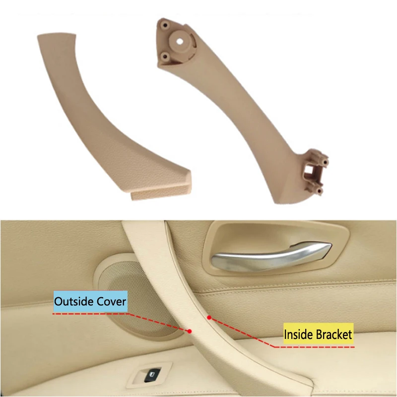

1 комплект салона дверные ручки для BMW E90 E91 3 серии 316 318 320 325 328 2005-2012 внутренняя двери Панель Ручка Серый/бежевый/черный
