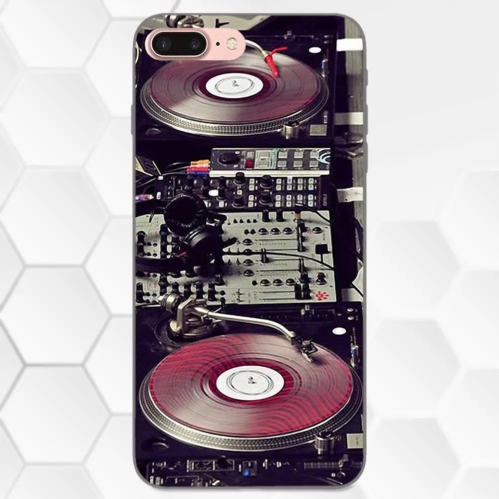 Мягкий чехол из ТПУ с узором винтажный цифровой миксер Dj поворотный стол для Apple