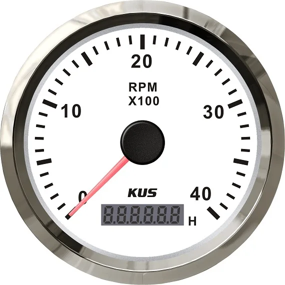 Белый/черный Тахометр KUS dn85 мм 0 4000 об/мин для дизельного двигателя (PN: KY07007 / KY07102)|kus