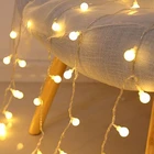 Светодиодный Вишневый шар, сказосветильник свет, гирлянда, гирлянда s для рождественской елки, свадьбы, дома, помещения, светильник, теплый белый