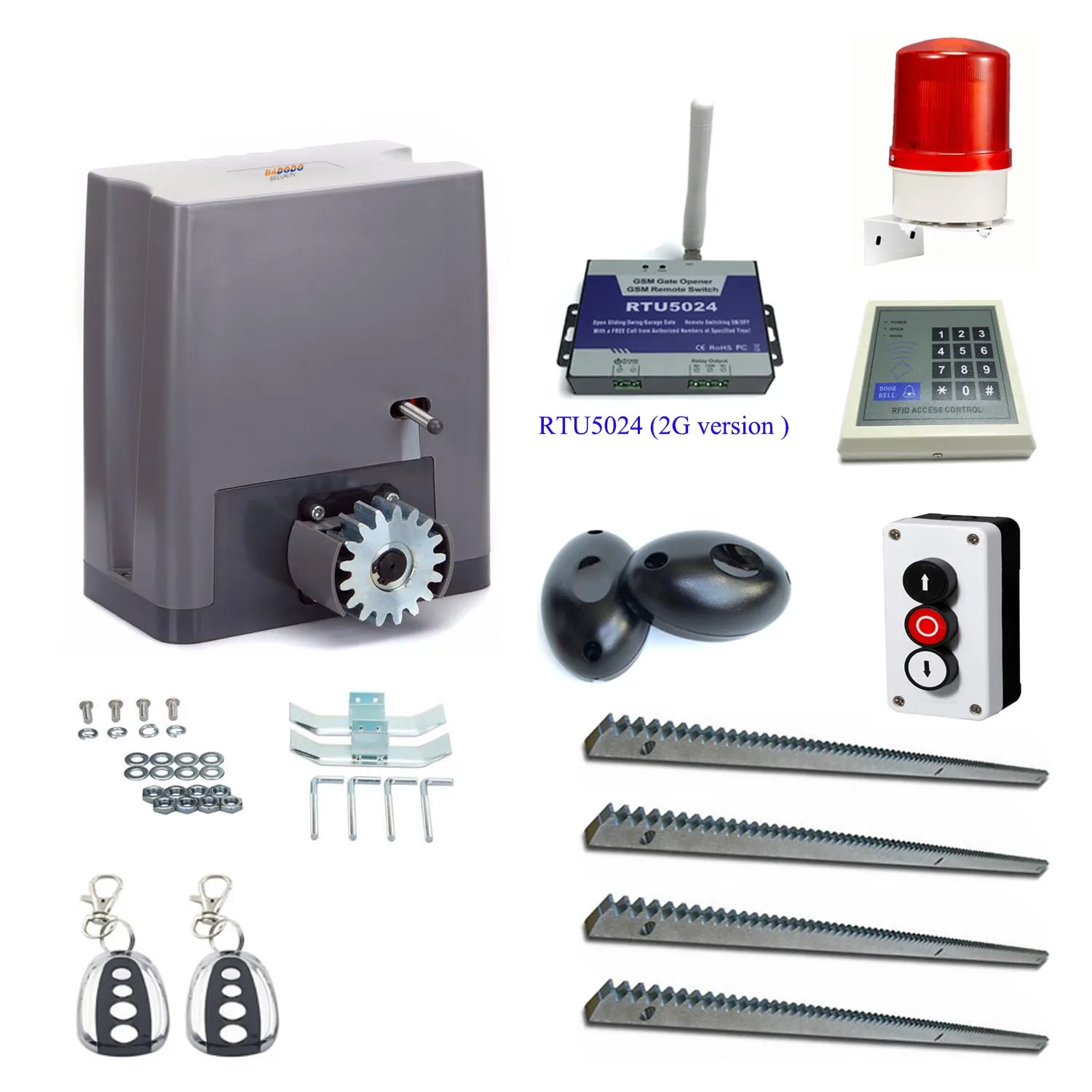 Kit 12 AC220V водонепроницаемый 800 кг автоматический Электрический раздвижные ворота открывалка мотор операторы драйвер наборы с 4 м металлические стеллажи для домашней безопасности - Цвет: Kit 12