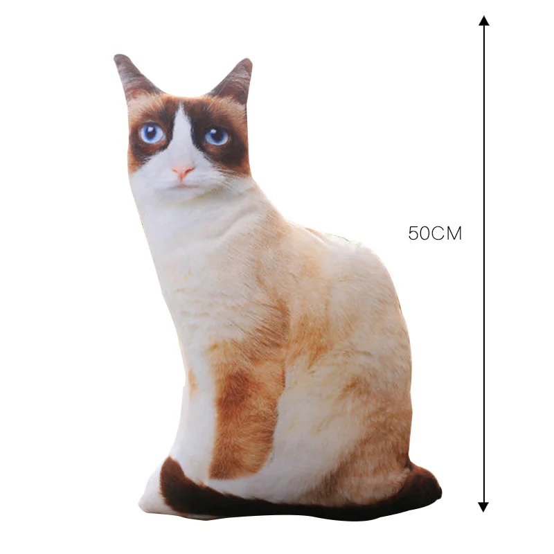 Star Cat 50cm Мягкая подушка для животных, забавные подушки-коты, рождественские креативные подушки для кошек, игрушки для кошек, собак, забавный подарок на день рождения, плюшевая подушка - Цвет: Star Cat 50cm