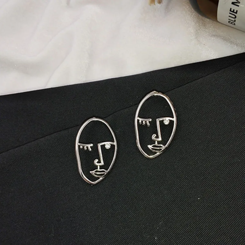 Модные золотые/Родиевые серьги подвески в форме проволоки Женские Ювелирные