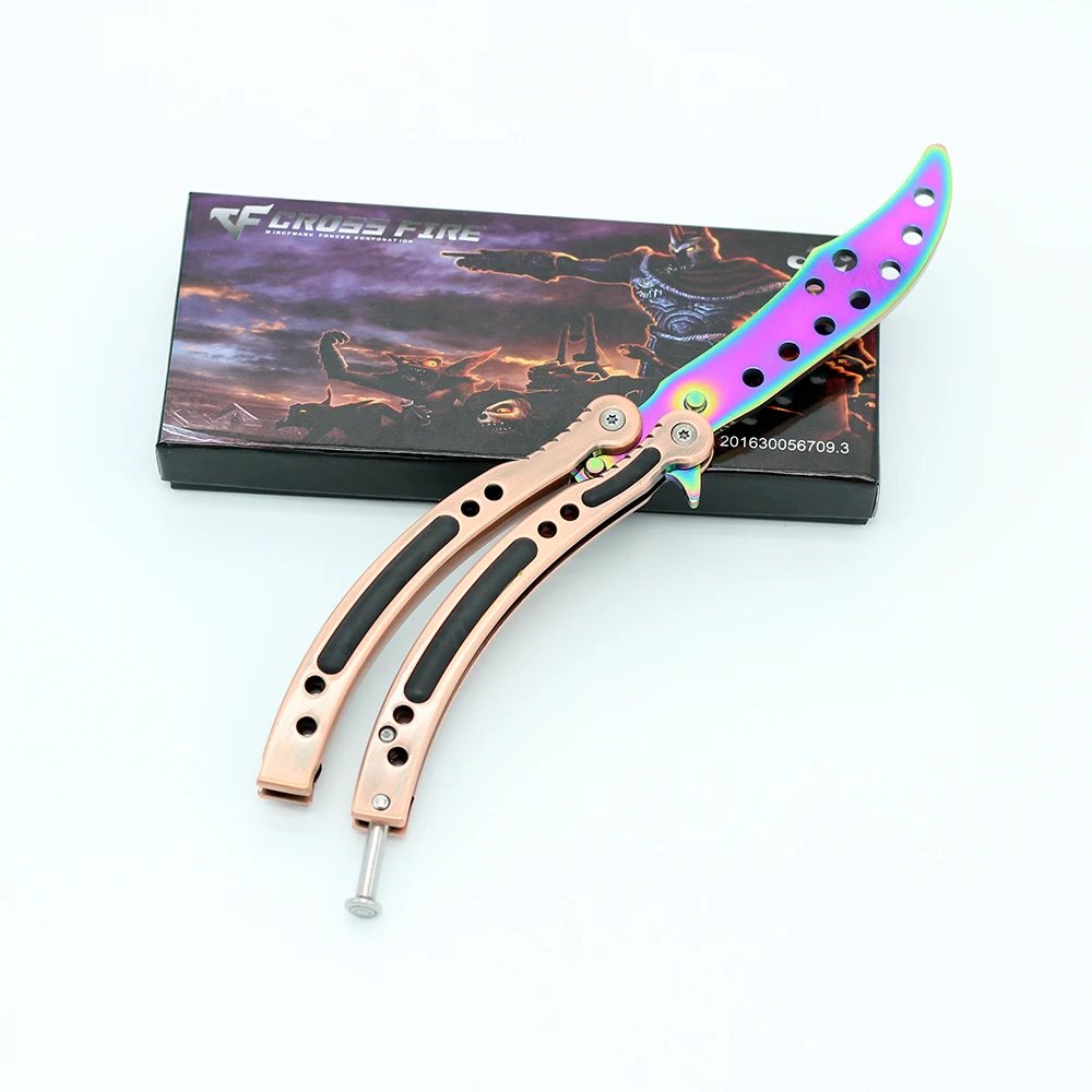 CS GO нож-бабочка игрушки из нержавеющей стали игра Counter Strike игрушка балисонг