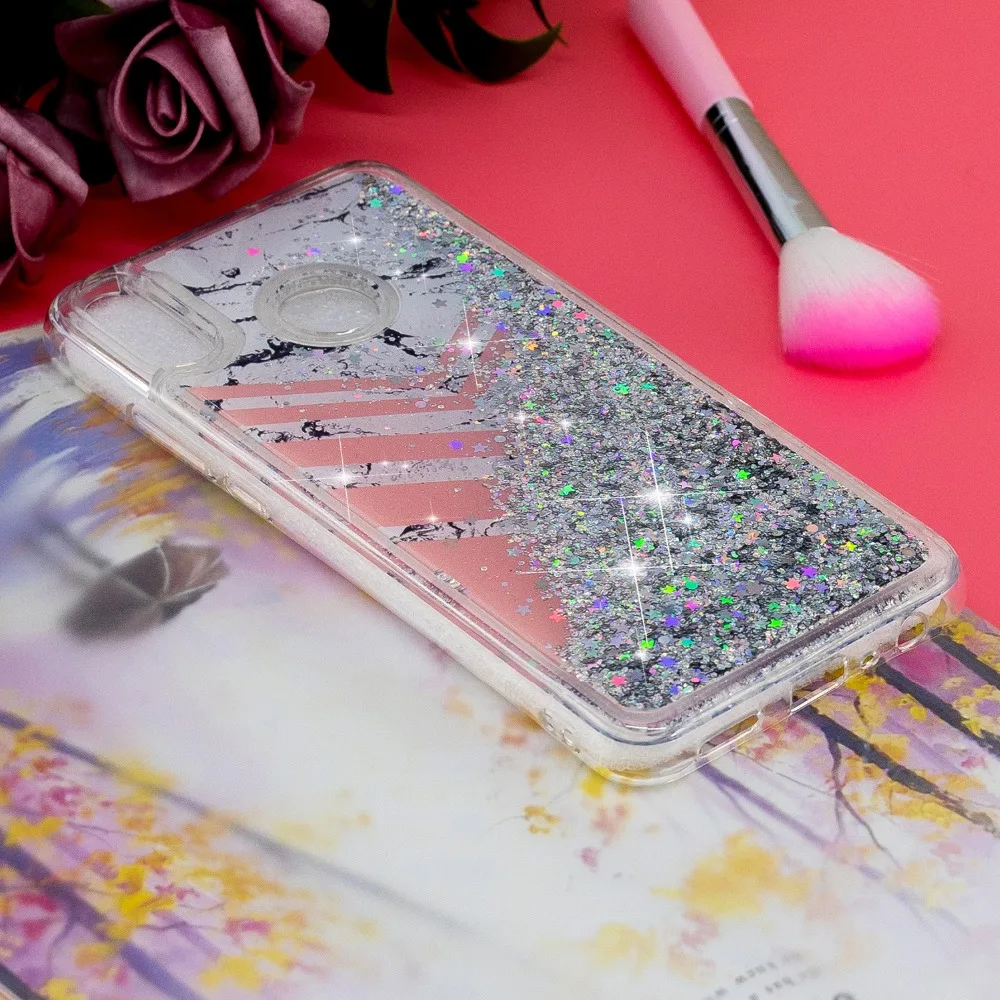 Y6() Блестящий Жидкий чехол для huawei Y6 чехол для huawei honor 8A чехол Y 6 Y6 силиконовый чехол TPU мягкий чехол для телефона