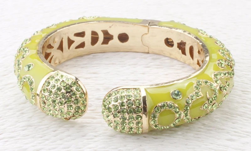 GrayBirds Роскошные ювелирные изделия эмаль с кристаллами браслеты Фиолетовый