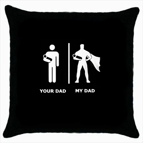 Novelty Dad Father Gifts Your My Cushion Cover Funny Superhero Daddy Throw Pillow Case Present Car Seat Room Decor 18&quot | Дом и сад