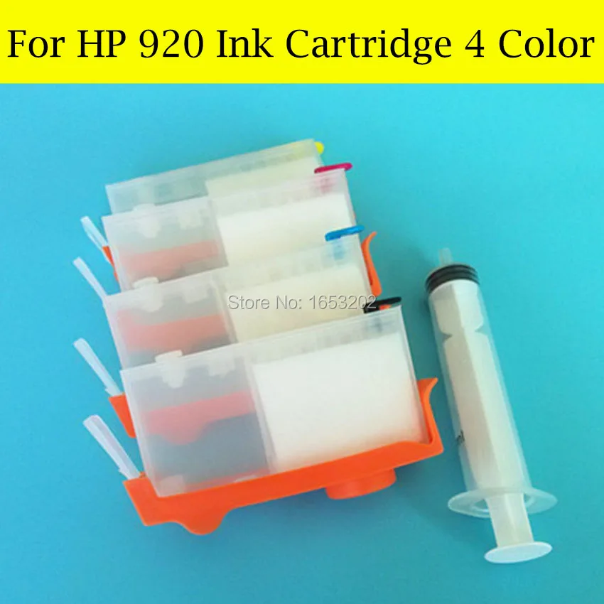 1 компл./лот многоразовый чернильный картридж для HP 920 920XL 6500 7500 6000 7000 с чипом