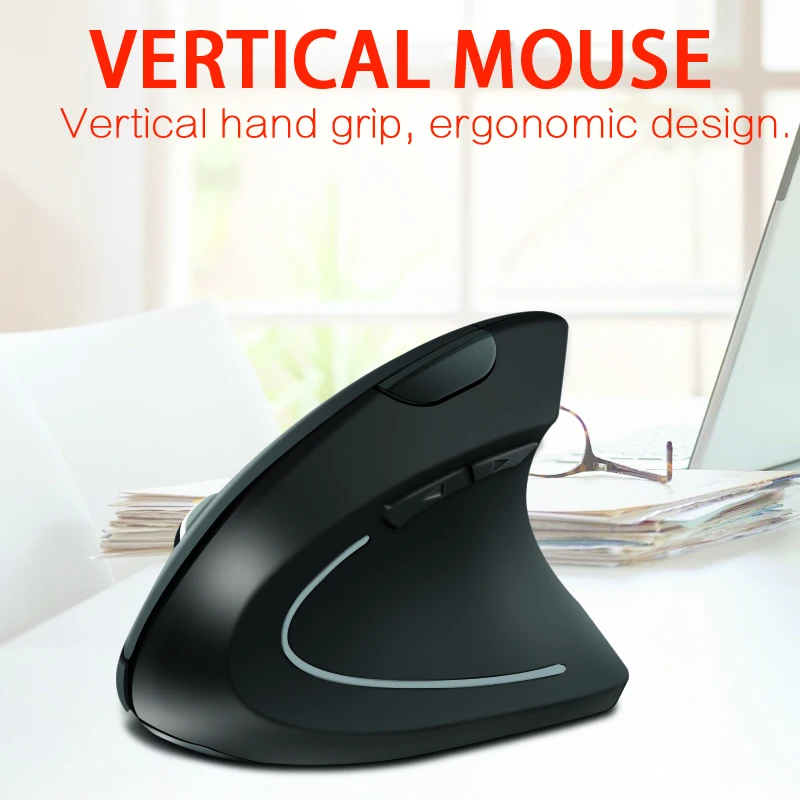 BTS 1600 DPI Verticale Muis Draadloze Met Usb-ontvanger Gaming ergonomicie Mause Voor настольная игра для ПК Muizen |