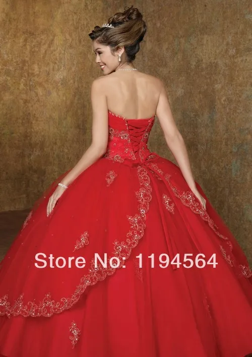 discount-Most Popular Ball Gown Off the Shoulder Sweetheart Beaded Red Quinceanera Dress GR59 | Свадьбы и торжества