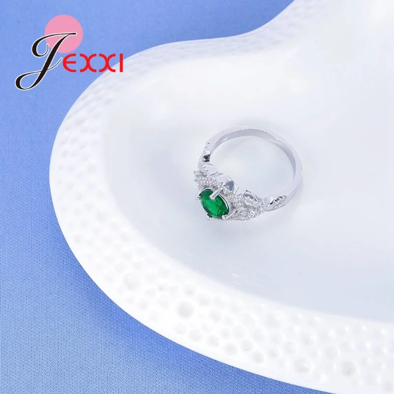 5 цветов модные 925 пробы серебряные Свадебные кольца для невест высокое качество