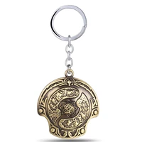 ms jewels game dota 2 keychain alloy immortal champion shield bronze metal key rings for gifts chaveiro key chain