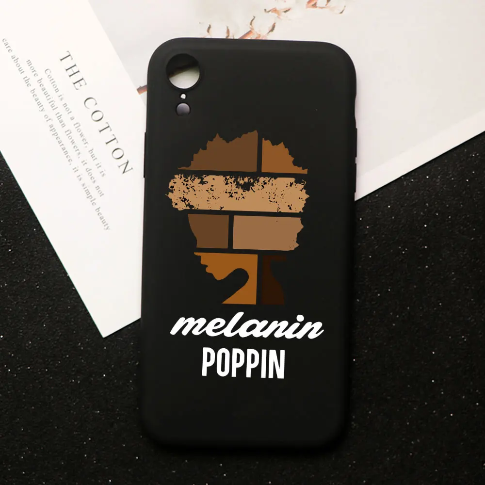 TPU D1210- Афро черная девочка Волшебная королева меланин поппин чехол для телефона для iPhone 11 PRO MAX XS MAX XR X 5 5S 6 6S 8 7 Plus ТПУ силиконовый чехол - Цвет: TPU D1210-