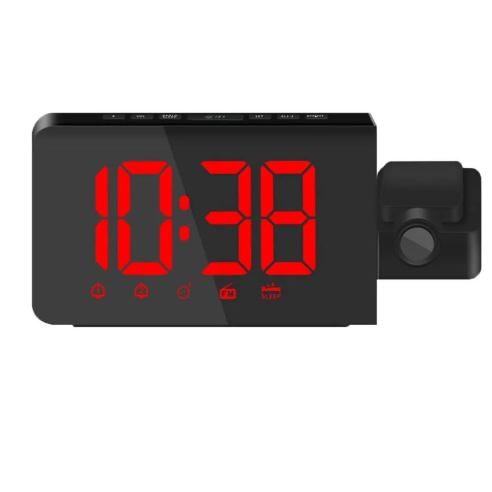 Alarm Clock ABS Radio Red Light FM Digital Novel Children Like Europe Projection Bedroom Rectangle Cool Home | Дом и сад