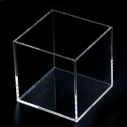 Прозрачная акриловая 5-сторонняя коробка-кубик 9x9x8 см коробка для хранения